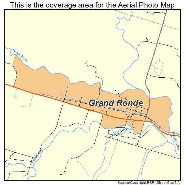 Grand Ronde, OR location map 