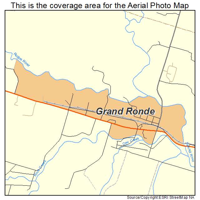 Grand Ronde, OR location map 