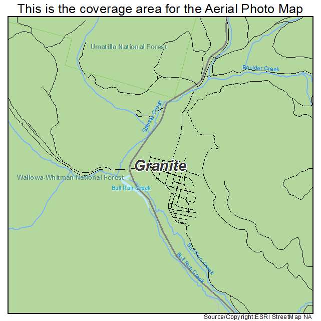 Granite, OR location map 