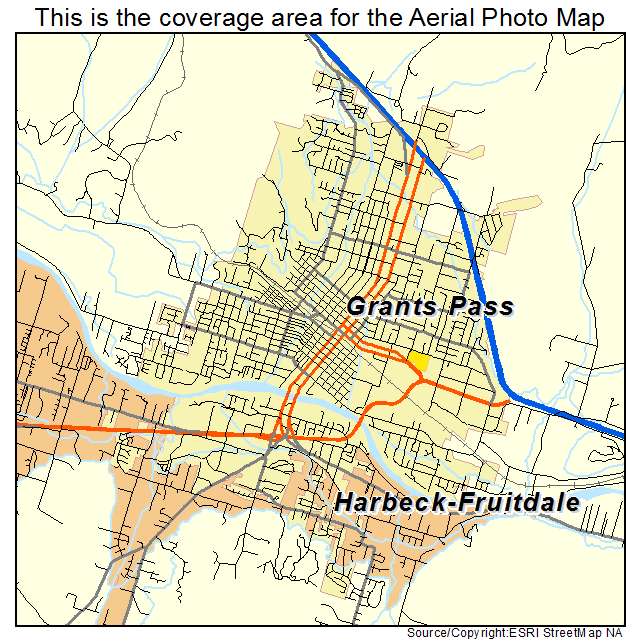 Grants Pass, OR location map 