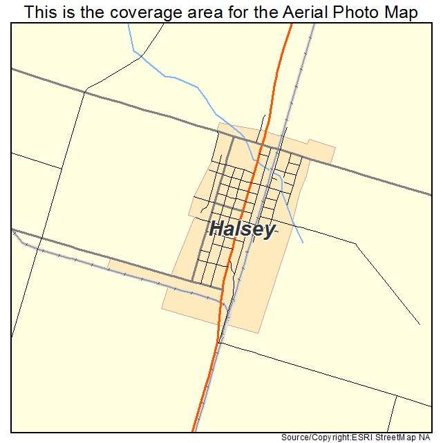 Halsey, OR location map 