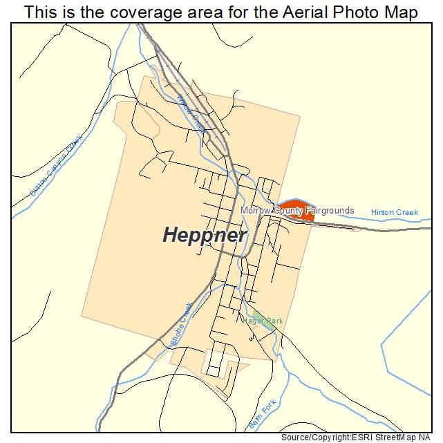 Heppner, OR location map 