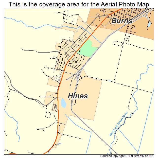 Hines, OR location map 