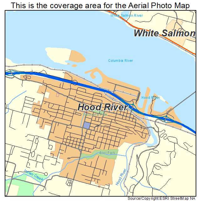 Hood River, OR location map 