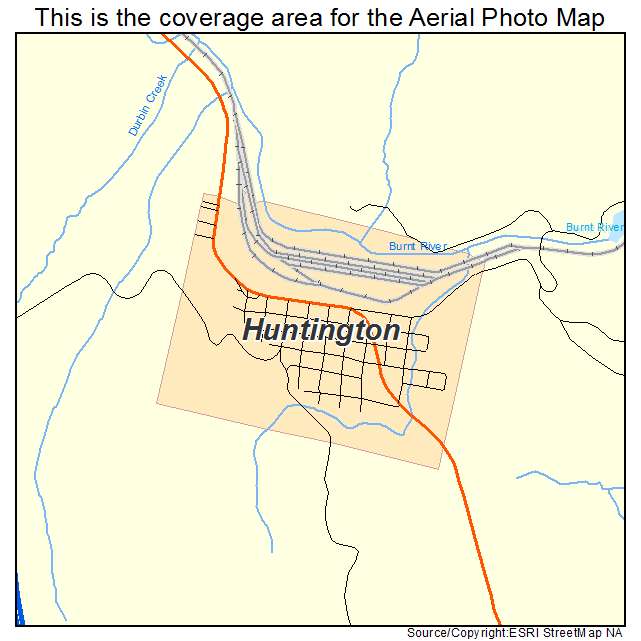 Huntington, OR location map 