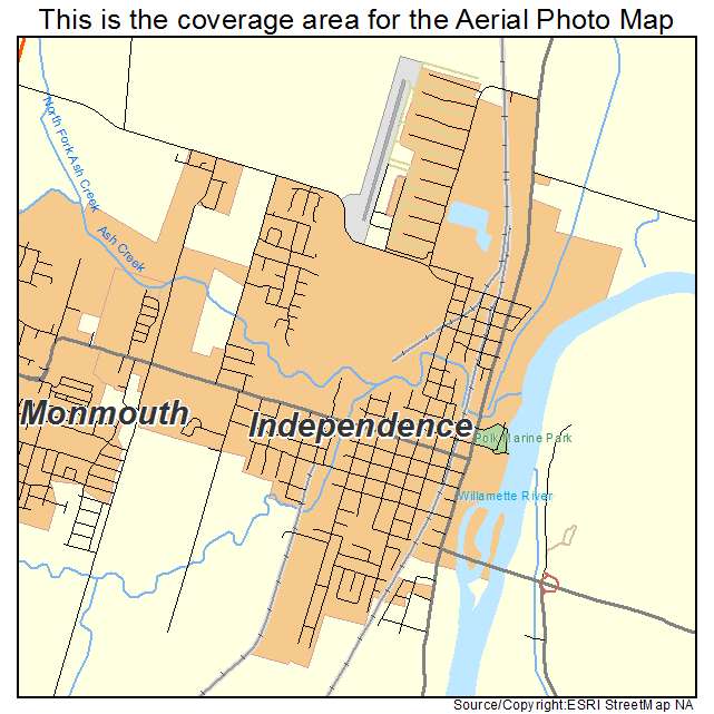 Independence, OR location map 