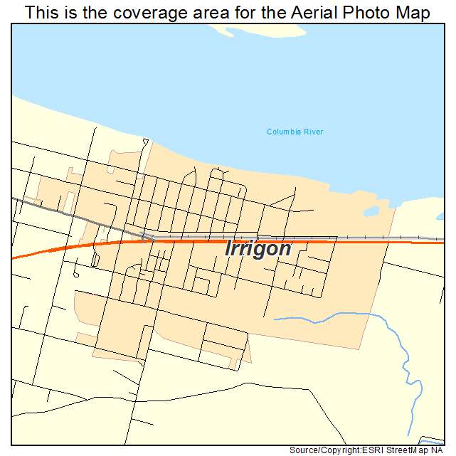 Irrigon, OR location map 