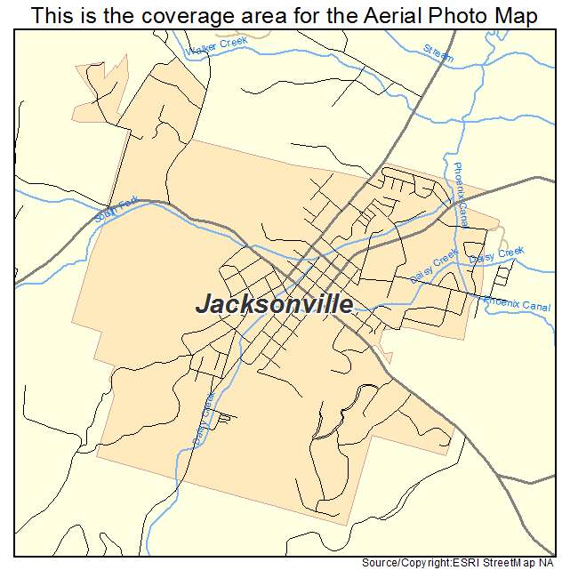 Jacksonville, OR location map 