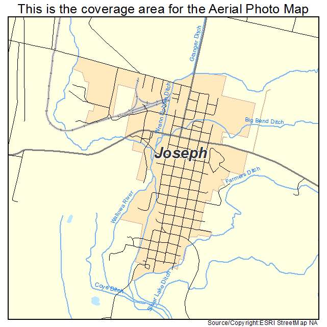 Joseph, OR location map 