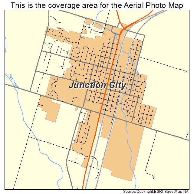 Aerial Photography Map Of Junction City Or Oregon