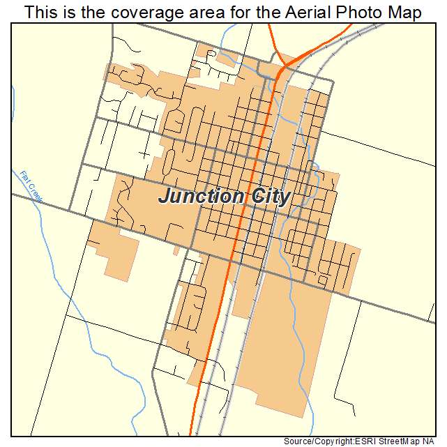 Junction City, OR location map 