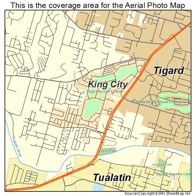 King City, OR location map 