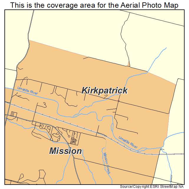 Kirkpatrick, OR location map 