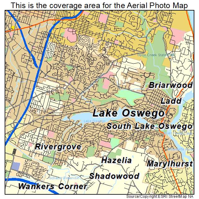 Lake Oswego, OR location map 