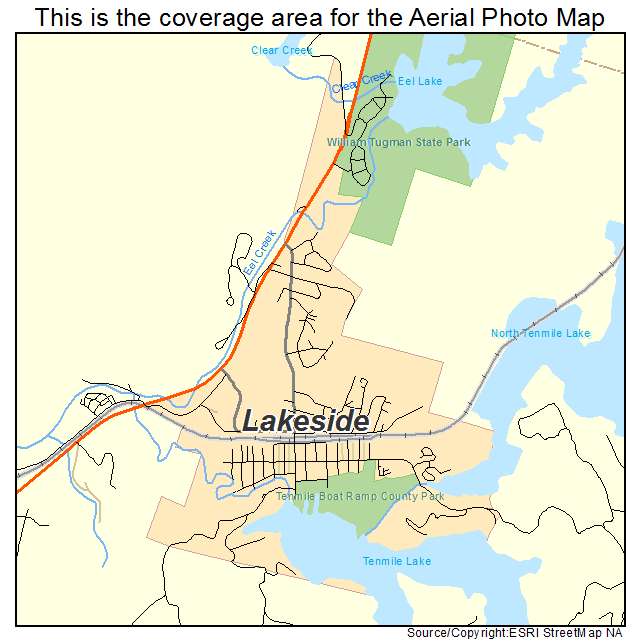 Lakeside, OR location map 