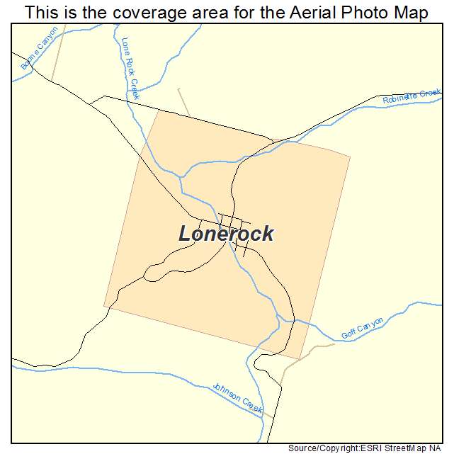 Lonerock, OR location map 