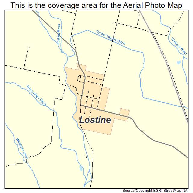 Lostine, OR location map 
