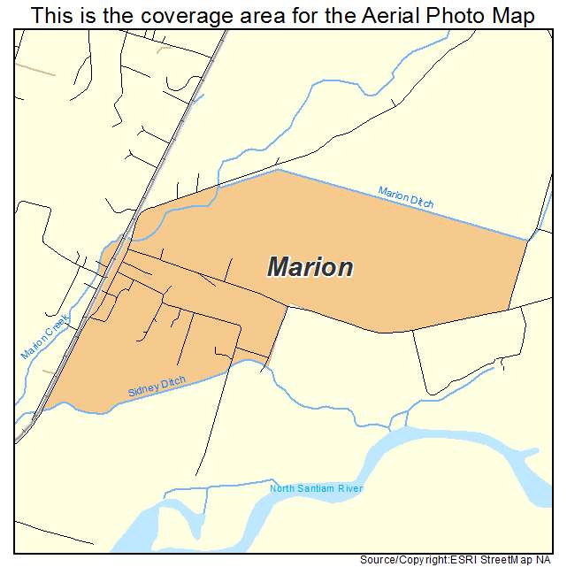 Marion, OR location map 