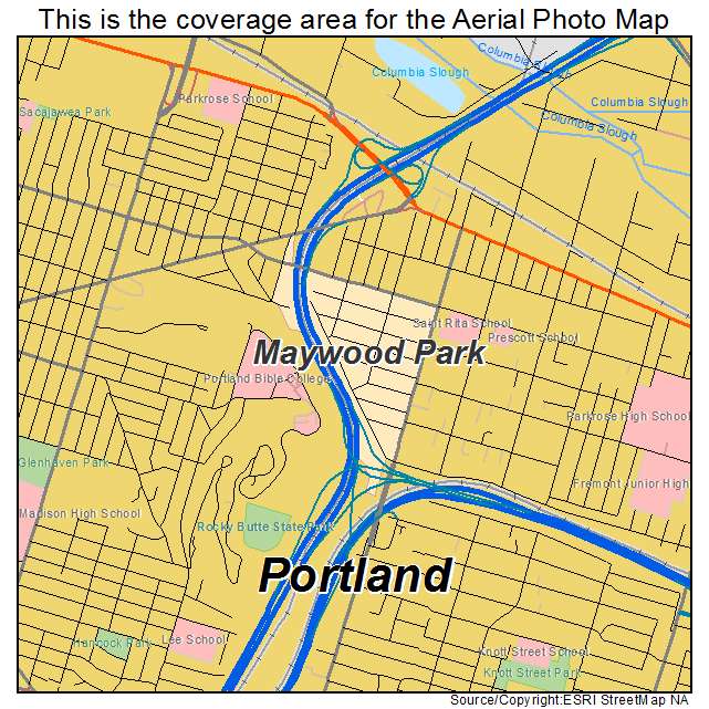 Maywood Park, OR location map 