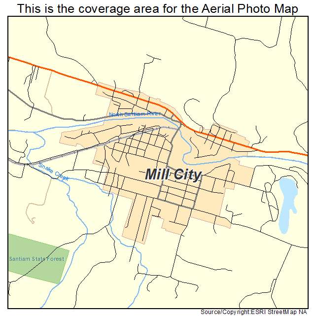 Mill City, OR location map 