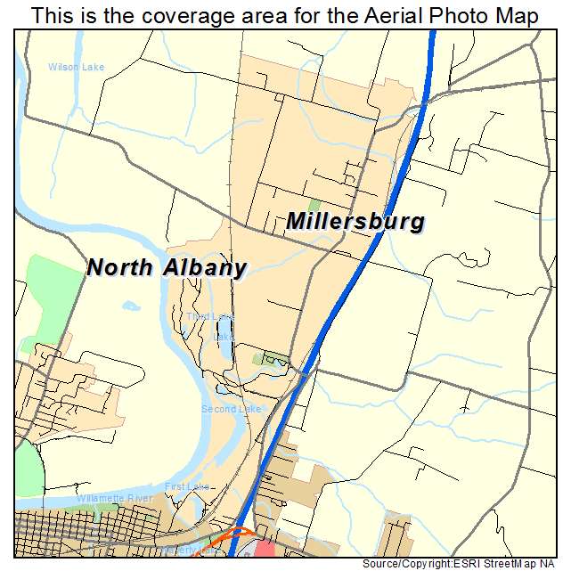 Millersburg, OR location map 