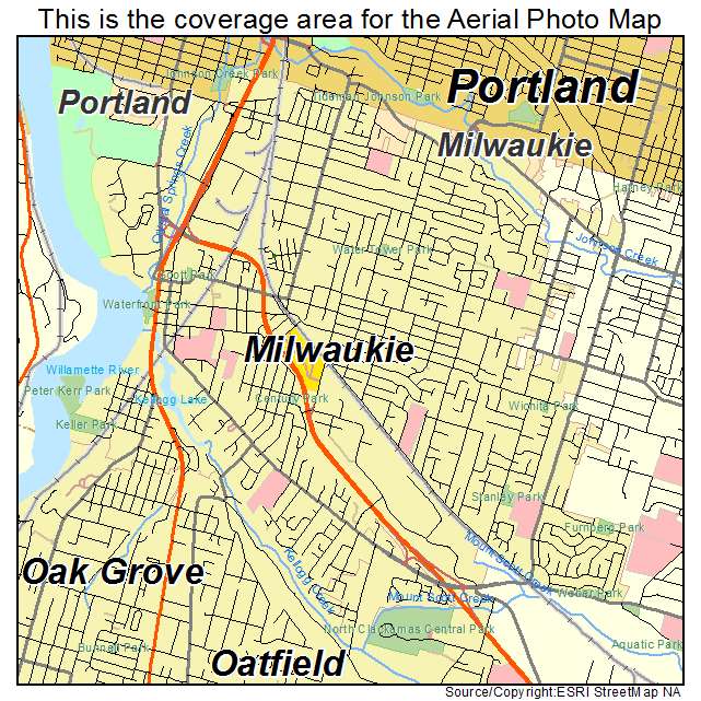 Milwaukie, OR location map 