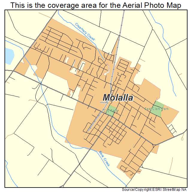 Molalla, OR location map 