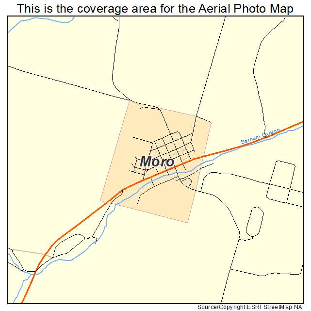 Moro, OR location map 