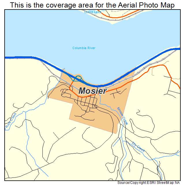 Mosier, OR location map 