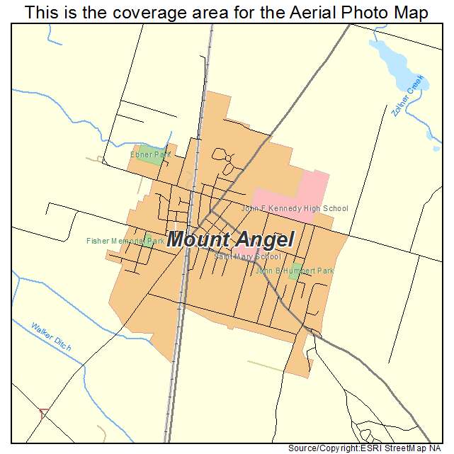 Mount Angel, OR location map 