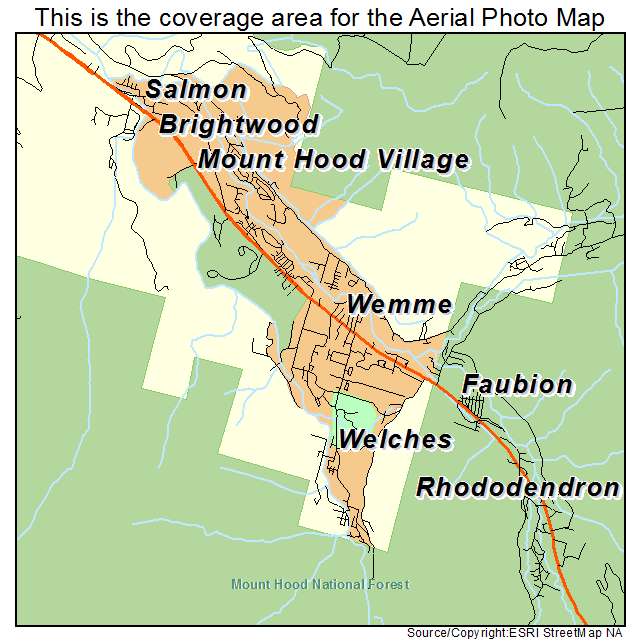 Mount Hood Village, OR location map 