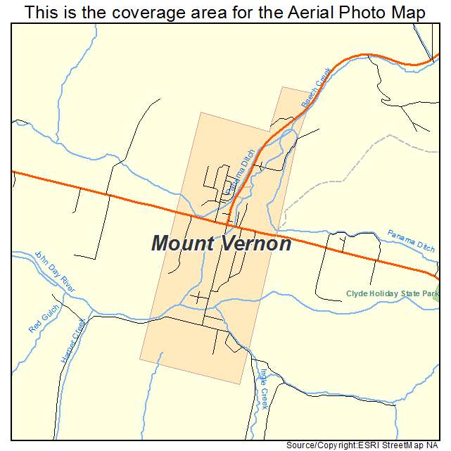 Mount Vernon, OR location map 