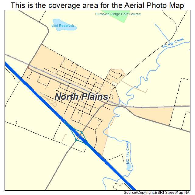 North Plains, OR location map 