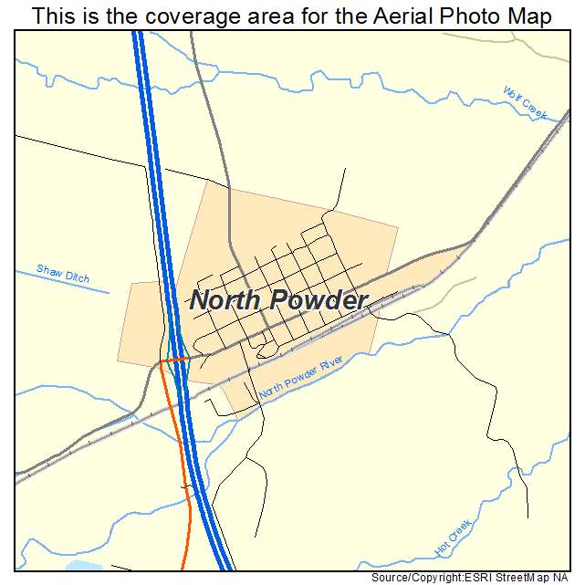 North Powder, OR location map 