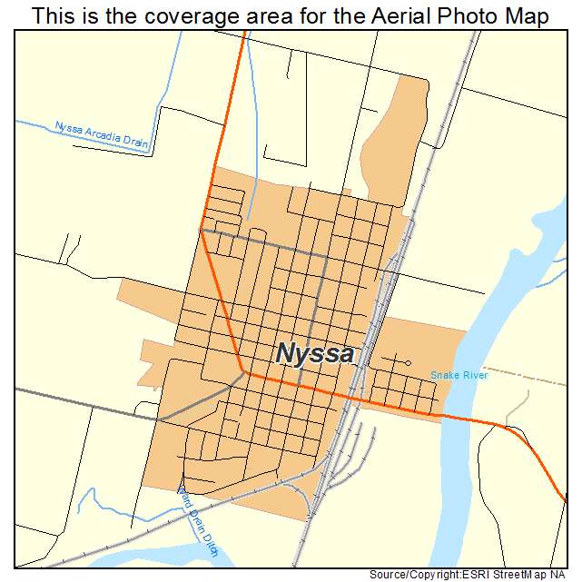 Nyssa, OR location map 