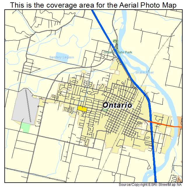 Ontario, OR location map 