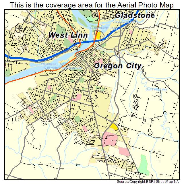 Oregon City, OR location map 