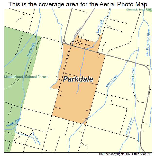 Parkdale, OR location map 