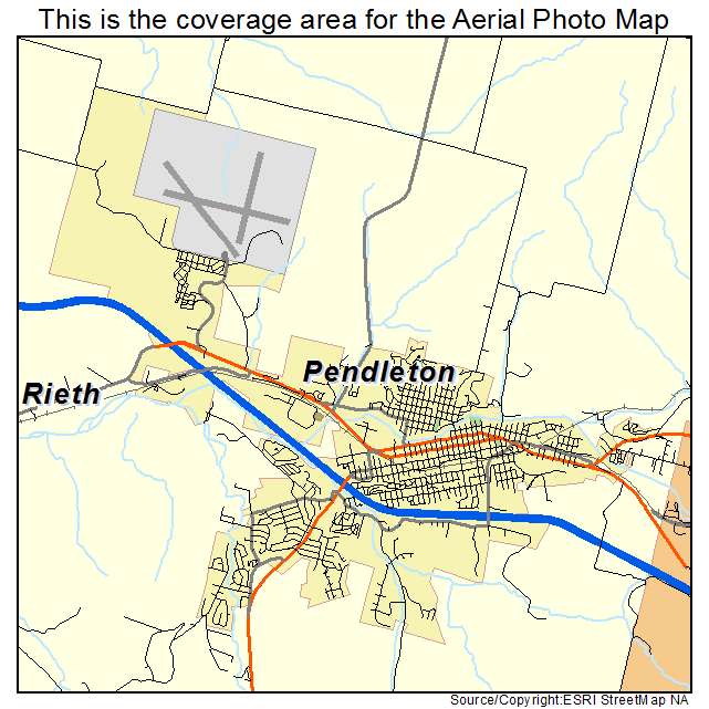 Pendleton, OR location map 