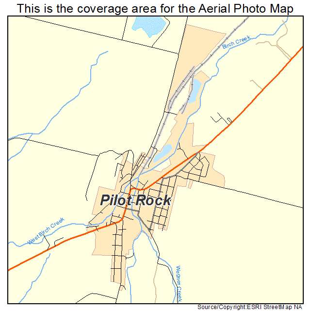 Pilot Rock, OR location map 