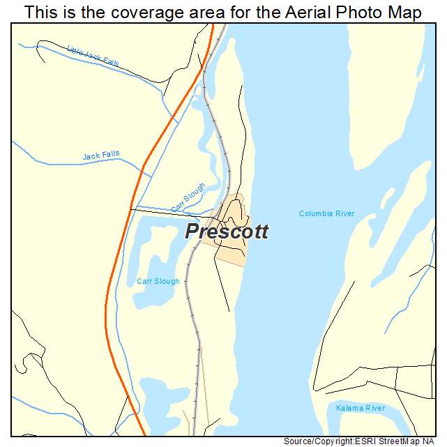 Prescott, OR location map 