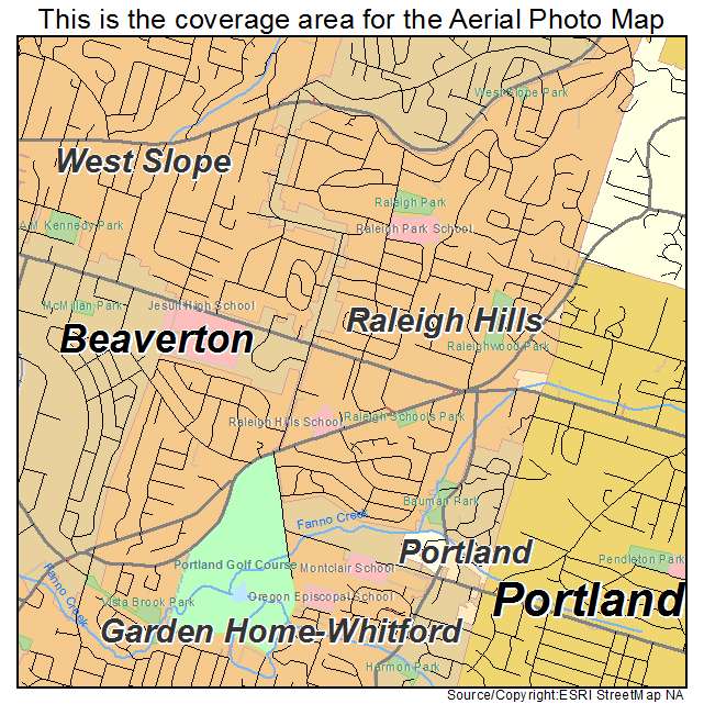 Raleigh Hills, OR location map 