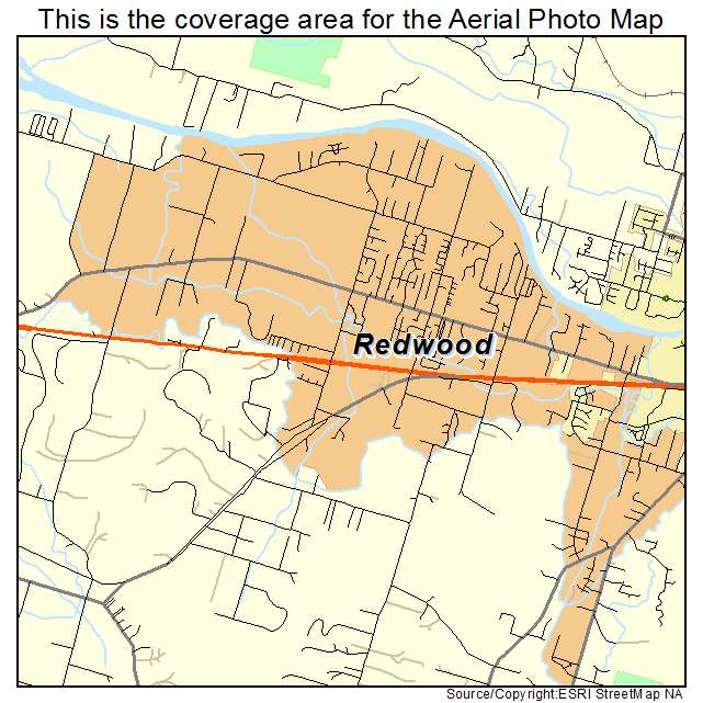 Redwood, OR location map 