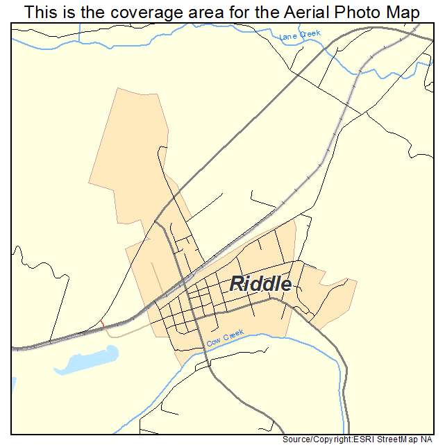 Riddle, OR location map 