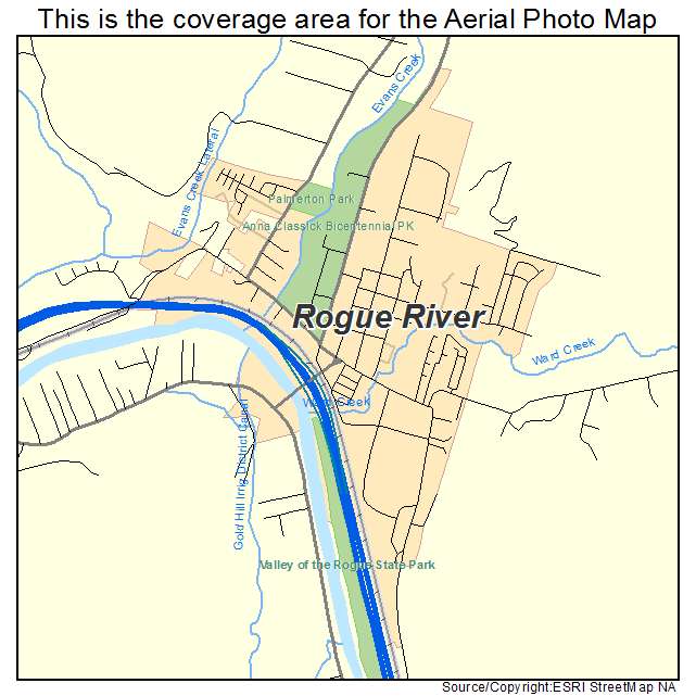 Rogue River, OR location map 