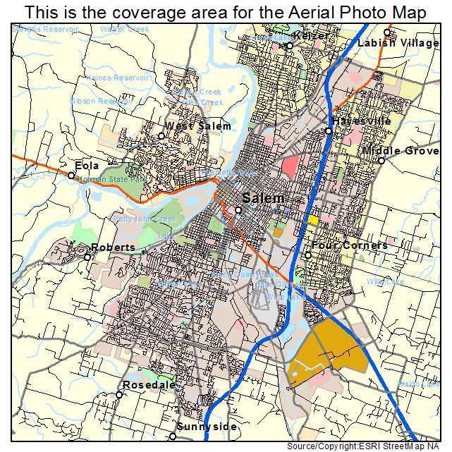 Salem, OR location map 