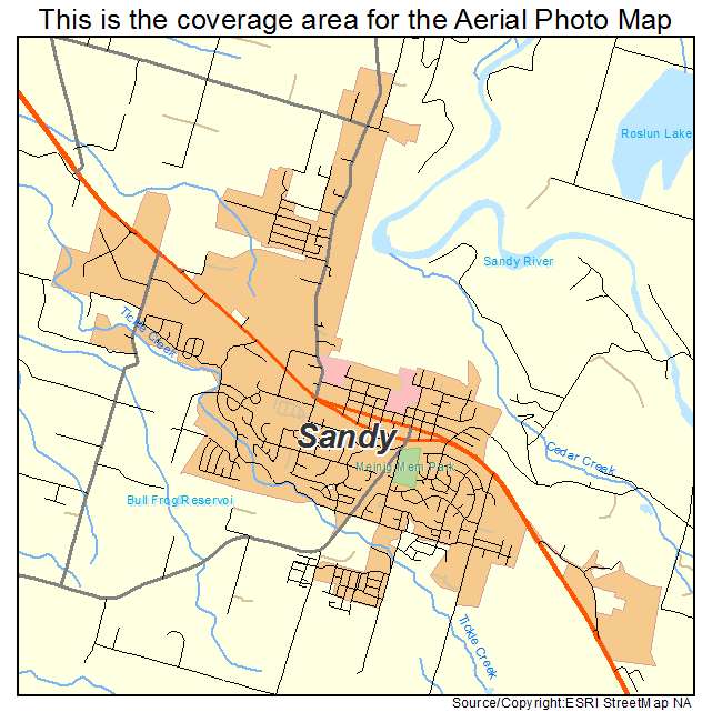 Sandy, OR location map 