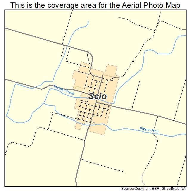 Scio, OR location map 