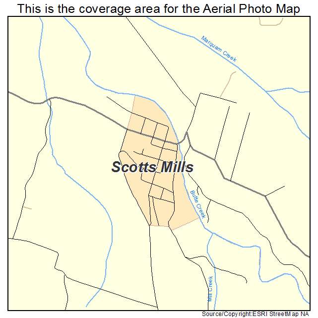 Scotts Mills, OR location map 
