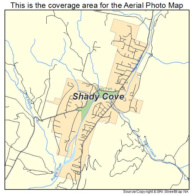 Shady Cove, OR location map 